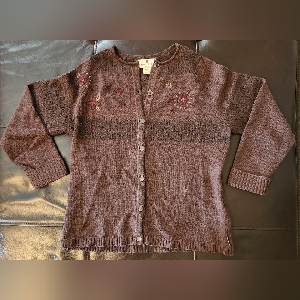 WOOLRICH Brown Designer Wool Sweater